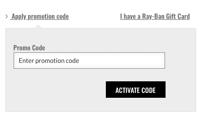 ray ban redemption code
