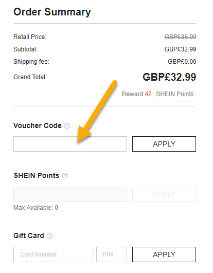 SHEIN discount code